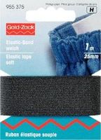 Prym 1m Elastic Band Gummiband weich 25 mm schwarz