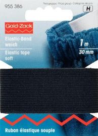 Prym 1m Elastic Band Gummiband weich 30 mm schwarz