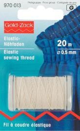 Prym 20m Elastic Nähfaden 0.5 mm rohweiß