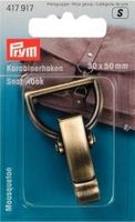 Karabinerhaken 30 mm altmessing gebürstet