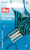 Bikiniverschluss Metall silberfarbig 20 mm