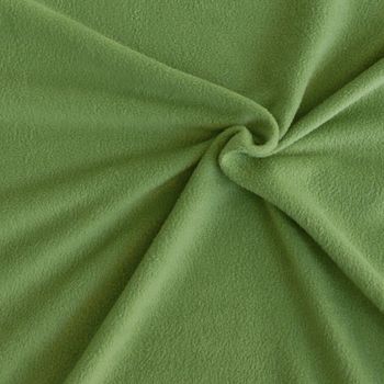 Polar Fleece Stoffe Fleecestoff Meterware moosgrün