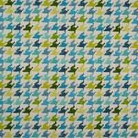 Baumwollstoff Stoff Gardinenstoff Dekostoff grafisches Muster blau