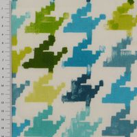 Baumwollstoff Stoff Gardinenstoff Dekostoff grafisches Muster blau