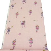 Rasch Deko Gardinenstoff Lillifee Ballerina rosa Glitzer