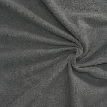 Polar Fleece Stoffe Fleecestoff dunkelgrau