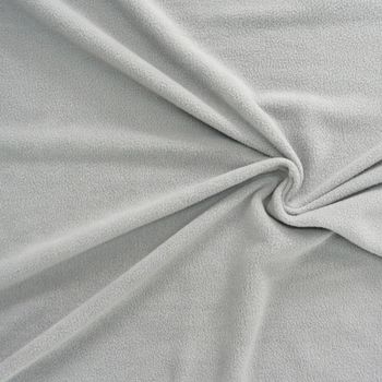 Polar Fleece Stoffe Fleecestoff hellgrau