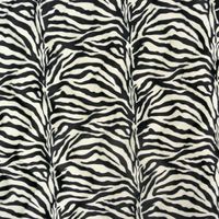 Velours Fellimitat Kunstfell Zebra schwarz weiß 1.5m Breite