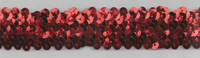 Gummi Pailletten rot Breite: 3cm