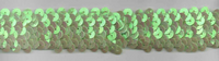 Gummi Pailletten grün Breite: 3cm