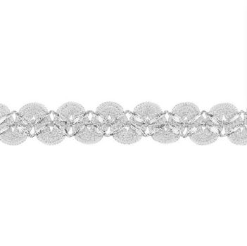 Band Glitzer silber Breite:2cm