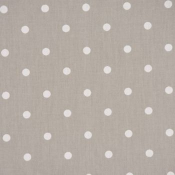 Gardinenstoff Dekostoff Full Stop Punkte grau weiß 140cm Breite