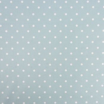 Gardinenstoff Dekostoff Full Stop Punkte hellblau weiß 140cm Breite