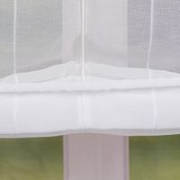 Raffrollo Rollo Schlaufen weiß transparent mit Streifen 140x140cm