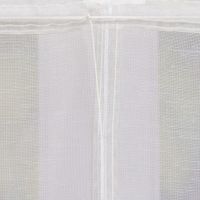 Raffrollo Rollo Schlaufen weiß transparent mit Streifen 140x140cm