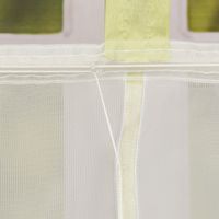 21741-Raffrollo-Rollo-Schlaufen-weiss-transparent_5.jpg Raffrollo Rollo Schlaufen weiß transparent mit grünen Streifen 140x140cm