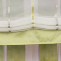 21743-Raffrollo-Rollo-Schlaufen-weiss-transparent_3.jpg Raffrollo Rollo Schlaufen weiß transparent mit grünen Streifen 80x140cm