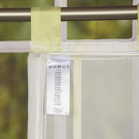 21743-Raffrollo-Rollo-Schlaufen-weiss-transparent_4.jpg Raffrollo Rollo Schlaufen weiß transparent mit grünen Streifen 80x140cm
