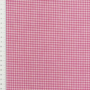 Baumwollstoff kariert weiß pink 2mm