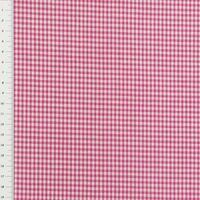 Baumwollstoff kariert weiß pink 2mm