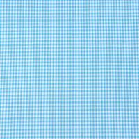 Baumwollstoff kariert weiß türkis 2mm