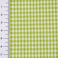 Baumwollstoff kariert weiß apfelgrün 2mm