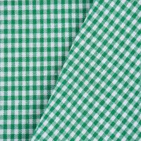 Baumwollstoff kariert weiß grasgrün 2mm 1.4m Breite