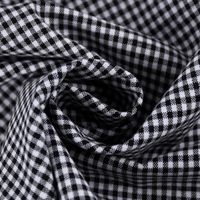 Baumwollstoff kariert weiß schwarz 2mm
