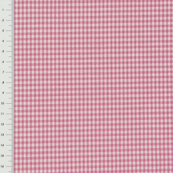 Baumwollstoff kariert weiß rosa 2mm 1.4m Breite
