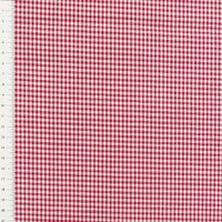 Baumwollstoff kariert weiß rot 2mm