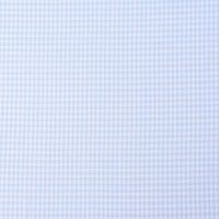 Baumwollstoff kariert weiß hellblau 2mm