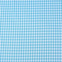 Baumwollstoff kariert weiß türkis 5mm