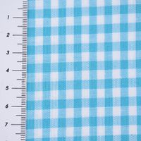 Baumwollstoff kariert weiß türkis 5mm