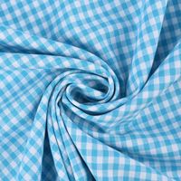 Baumwollstoff kariert weiß türkis 5mm