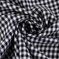 Baumwollstoff kariert weiß schwarz 5mm 1.4m Breite
