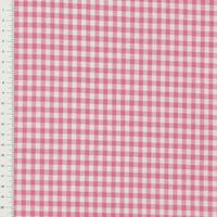 Baumwollstoff kariert weiß rosa 5mm