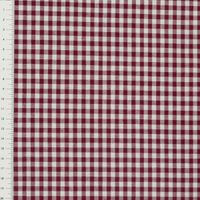 Baumwollstoff kariert weiß dunkelrot 5mm 1.4m Breite