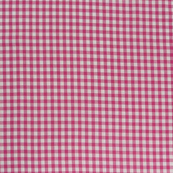 Baumwollstoff kariert weiß pink 9mm