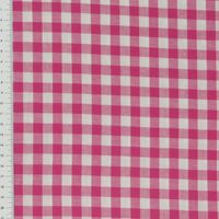 Baumwollstoff kariert weiß pink 9mm
