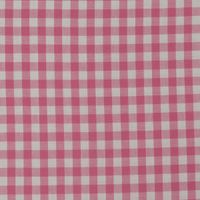 Baumwollstoff kariert weiß rosa 9mm