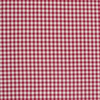 Baumwollstoff kariert weiß rot 9mm 1.4m Breite