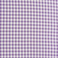 Baumwollstoff kariert weiß lila 16mm 1.4m Breite