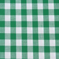 Baumwollstoff kariert weiß grasgrün 16mm