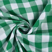 Baumwollstoff kariert weiß grasgrün 16mm