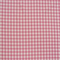 Baumwollstoff kariert weiß rosa 16mm 1.4m Breite