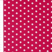 Baumwollstoff Sterne ca. 1x1cm fuchsia weiß