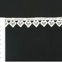 Borte Spitzenborte creme Herz Meterware 2cm