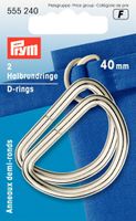 Prym Halbrundringe D-Ringe 40mm silber