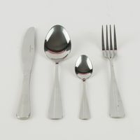 Besteckset Edelstahl silber 24 teilig