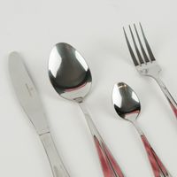 Besteckset Edelstahl silber 24 teilig